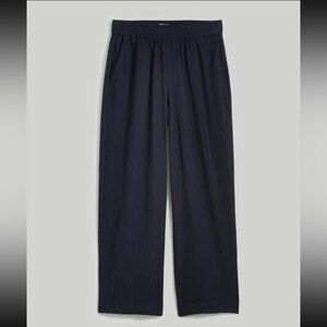 Madewell Spring Linen Blend Elastic-Waist Waffle Pants